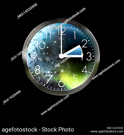 Clock face time change from winter time to summer time