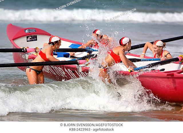 Surf boat races. Surfcoast, Victoria, Australia
