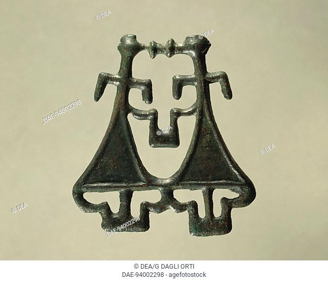 Prehistory, Italy, 7th century b.C. Bronze pendant.  Foggia, Museo Civico E Pinacoteca (Art, Archaeological And Historical Museum)