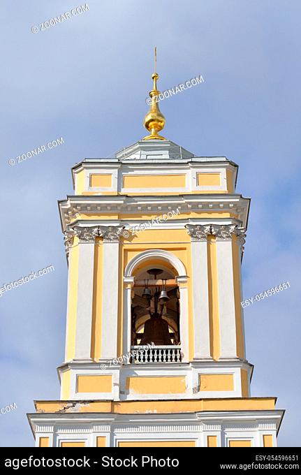 Trinity Cathedral of Alexander Nevsky Lavra, ancient monastery in Baroque style in center of St.Petersburg, Russia