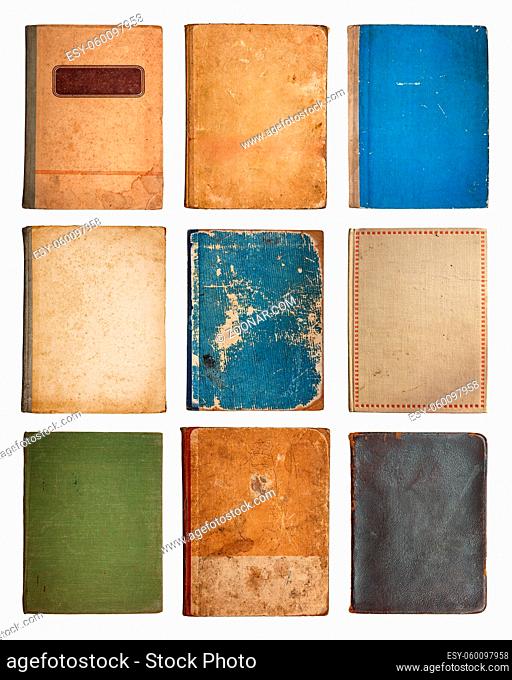 set textures of the old book cover