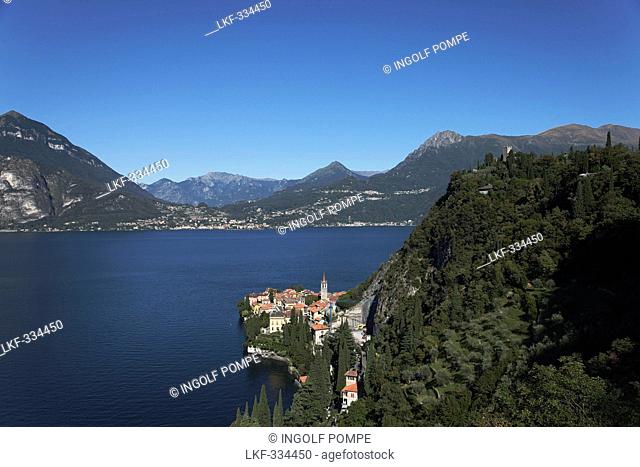 High angle view, Varenna, Lake Como, Lombardy, Italy