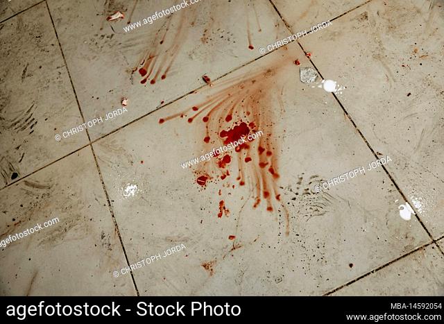 Saudi Arabia, Mecca province, Jeddah/Jeddah, tile floor, blood traces