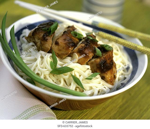 Teriyaki Chicken Over Soba Noodles