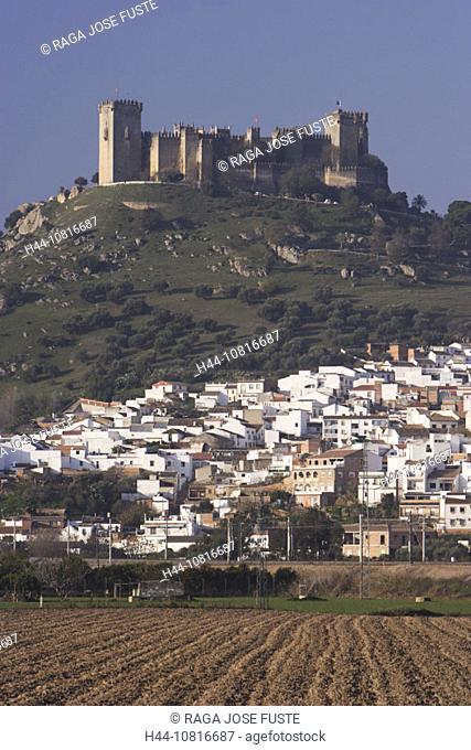 Spain, Europe, Andalusia, Almodovar del Rio, town, city, fortress, view