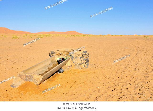 Qanat, water management system in the desert, Morocco, Sahara, Merzouga