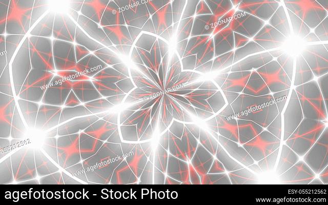Abstract neon kaleidoscope background, 3d rendering computer generated background