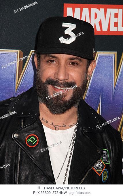 A.J. McLean  04/22/2019 The world premiere of Marvel Studios' ""Avengers: Endgame"" held at The Los Angeles Convention Center in Los Angeles, CA