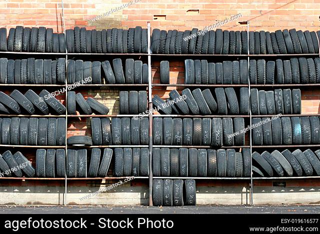 wall of tires
