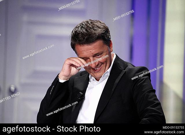 Italian senator and leader of Italia Viva Matteo Renzi guest of the TV show Porta a Porta. Rome (Italy), May 17th, 2022