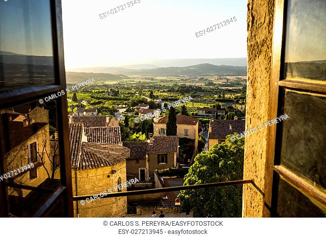 Landscape in the village of Boonieux in the Provence France Europe