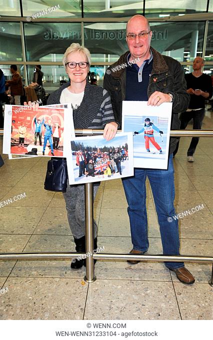 Team GB at Terminal 2 of Heathrow Airport after returning from the 2017 Special Olympics World Winter Games, held in Austria; all 21 members of Team GB won...