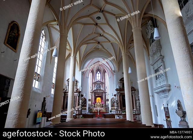 St. Peter and John the Baptist, inside, Berchtesgaden, Berchtesgadener Land, Upper Bavaria, Bavaria, Germany
