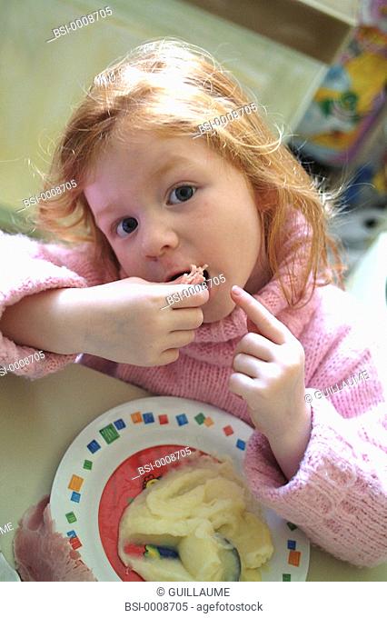 CHILD EATING A MEAL<BR>Model