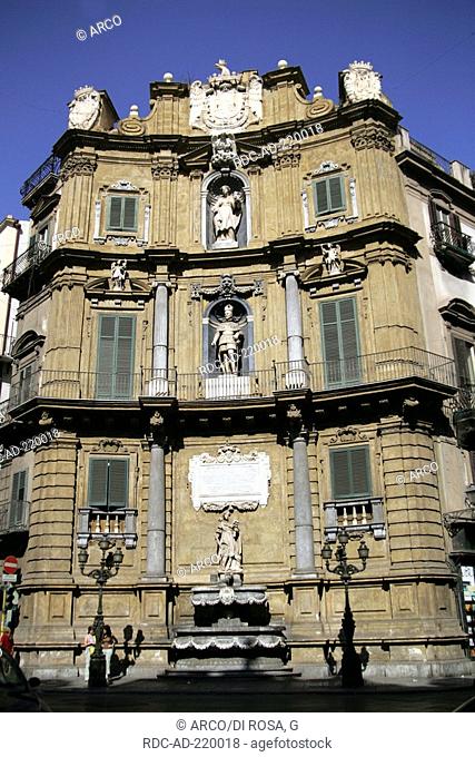 Palazzo Quattro Canti Philippo III, Palermo, Sicily, Italy