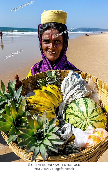 Fruit Seller, Calangute Beach, Calangute, Goa, India