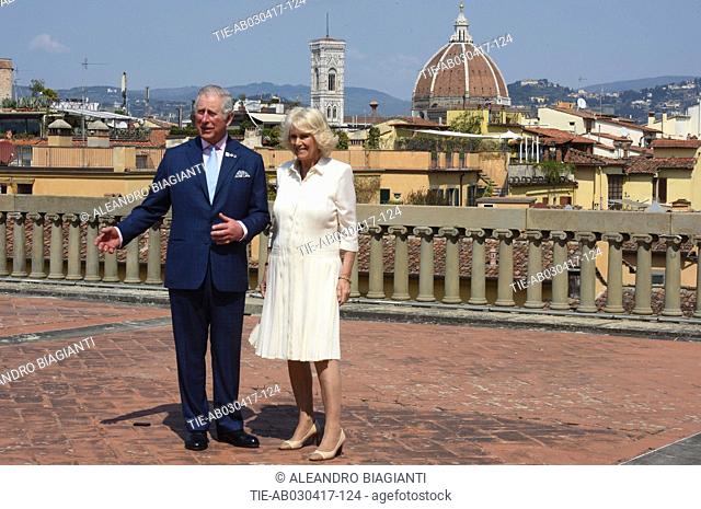 Prince Charles of Wales and Camilla visit Palazzo Pitti, Florence, 04/03/2017