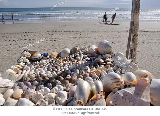 Kuta Beach (Bali, Indonesia): shells sold on the shore