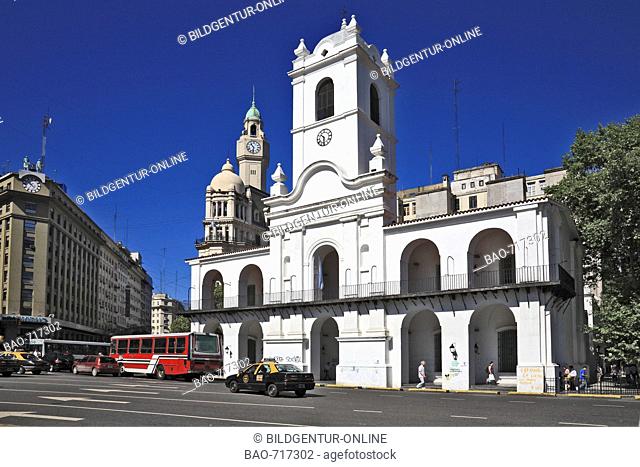 Old town hall, Cabildo Museum, at the Plaza de Mayo, Buenos Aires, Argentina, South America