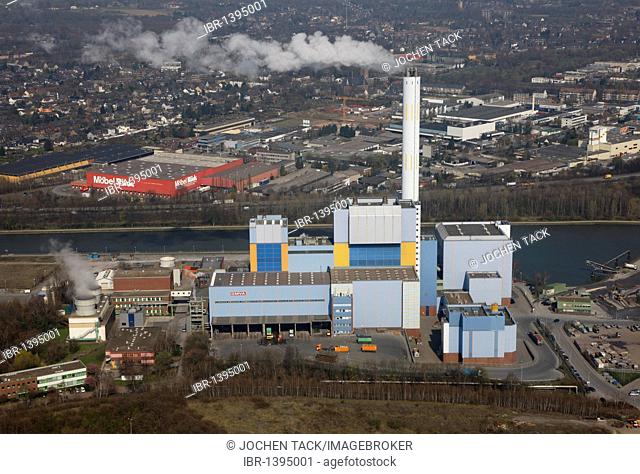 Community incinerator at the Rhein-Herne Canal, GMVA GmbH, Oberhausen, North Rhine-Westphalia, Germany, Europe