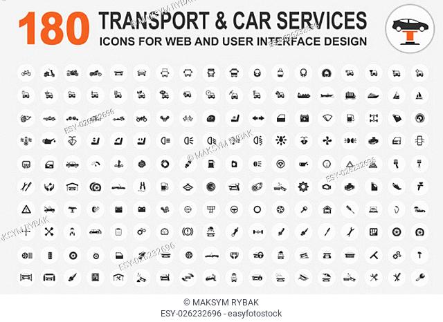 Car service and some types of transportation icon