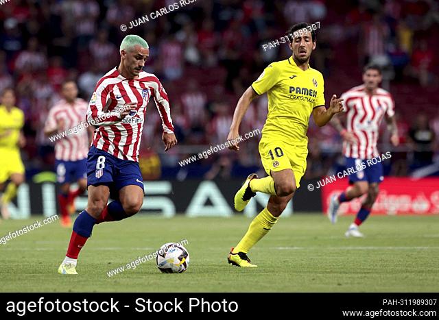 Madrid, Spain; 21.08.2022.- Griezmann. Atlético de Madrid vs Villarreal Spanish La Liga soccer match on matchday 02 of the 2022-2023 season