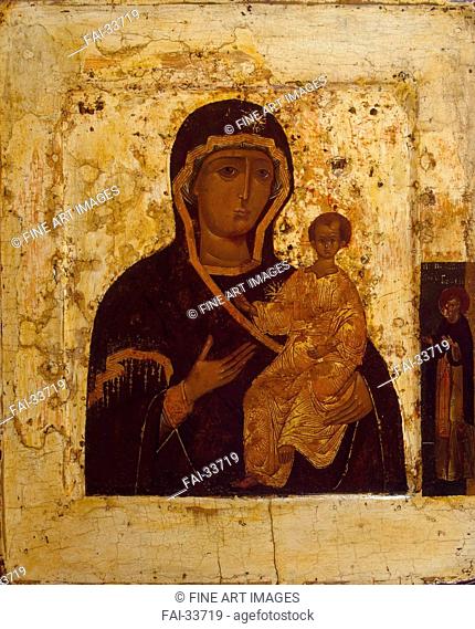 The Virgin Hodegetria by Russian icon /Tempera on panel/Russian icon painting/Second half of the16th cen./Russia, Moscow School/State Hermitage, St