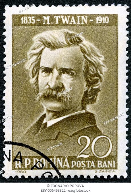 ROMANIA - 1960: shows Mark Twain (1835-1910)