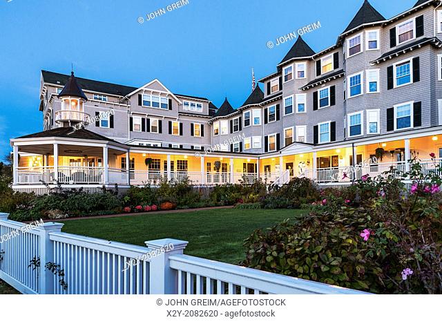 Harbor View Hotel at dusk, Edgartown, Martha's Vineyard, Massachusetts, USA