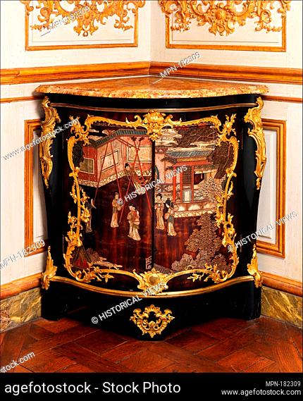 Corner cabinet (encoignure) (one of a pair). Maker: Bernard II van Risenburgh (ca. 1696-ca. 1767); Date: ca. 1745-49; Culture: French