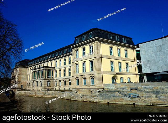 Leineschloss in Hanover, classical castle, Lower Saxony City of Hannover, Lower Saxony State Parliament, Castle, Leineschloss, Landmark, Leash, River, River