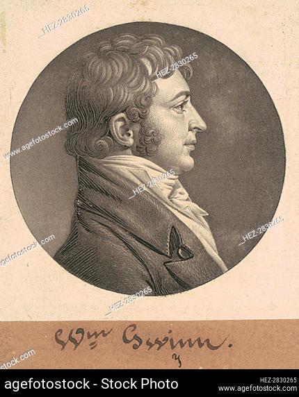 William Gwynn, 1804. Creator: Charles Balthazar Julien Févret de Saint-Mémin