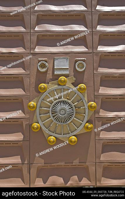 Door built for the Star Wars film series Hotel Sidi Idris compound Matmata Tunisia