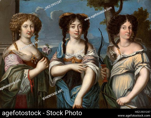 Triple portrait de femmes, anciennement dit Les Nièces de Mazarin. Creator: Ecole Francaise
