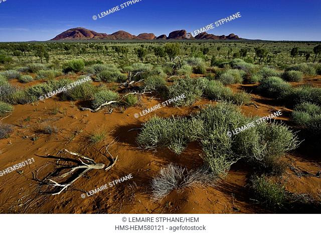 Australia, Northern Territory, Uluru-Kata Tjuta National Park listed as World Heritage by UNESCO, the Olages or Kata Tjuta