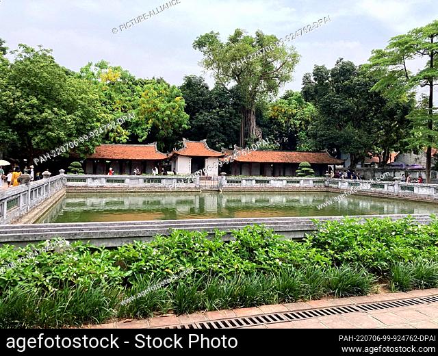 PRODUCTION - 29 June 2022, Vietnam, Hanoi: The grounds of Vietnam's oldest elite university, Van Mieu-Quoc Tu Giam, are surrounded by plants