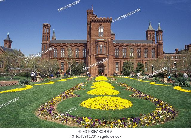 Washington, DC, District of Columbia, The Smithsonian Institution Building, the castle, at the Smithsonian Institution at National Mall in Washington D
