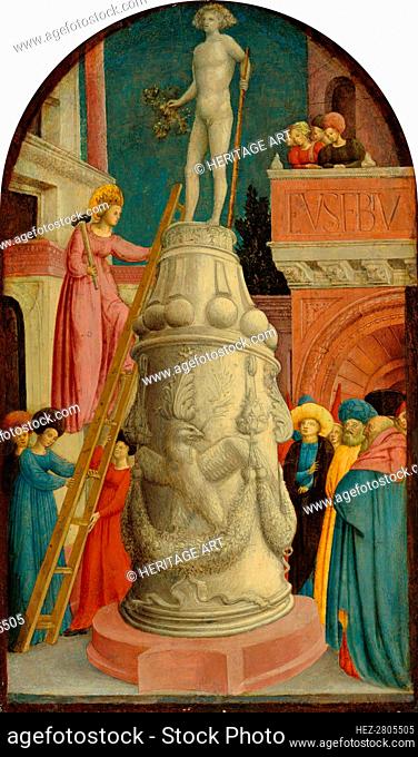Saint Apollonia Destroys a Pagan Idol, c. 1442/1445. Creator: Giovanni d'Alemagna