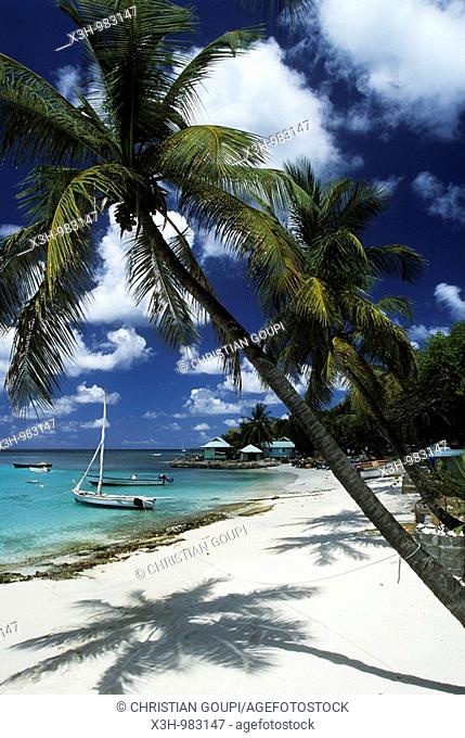 fisherman's beach, Mustik, Grenadines islands, Saint Vincent and the Grenadines, Winward Islands, Lesser Antilles, Caribbean Sea