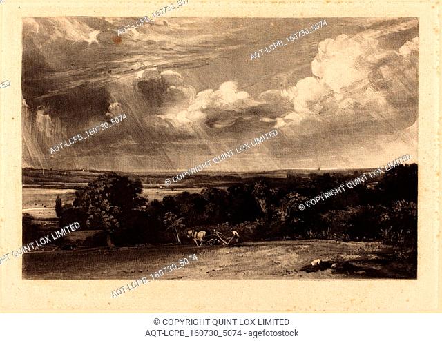 David Lucas after John Constable (British, 1802 - 1881), A Summerland, in or after 1829, mezzotint [progress proof]