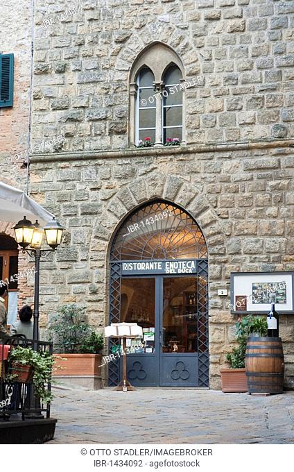 Wine store, Del Duca, restaurant, Enoteca, Volterra, Tuscany, Italy, Europe