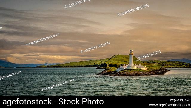 Lismore lighthouse in the Sound of Mull, near Oban, Scotland