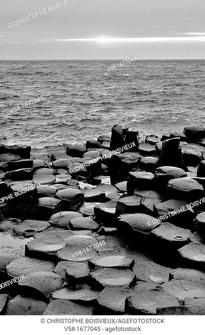 United Kingdom, Northern Ireland, Antrim coast, Giant's Causeway  Legend has it that the Irish giant Fionn mac Cumhaill Finn McCool built the causeway to walk...
