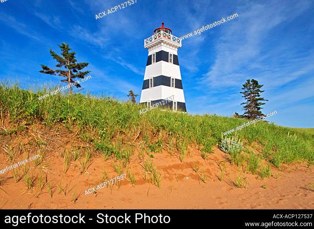 West Point Lighthouse and red sand West Point Prince Edward Island Canada