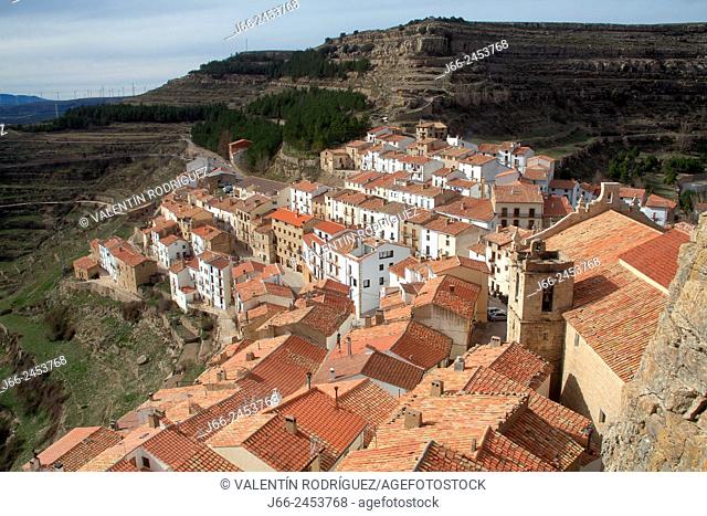 View of the village of Ares del Maestre. Maestrazgo region. Castellón. Spain
