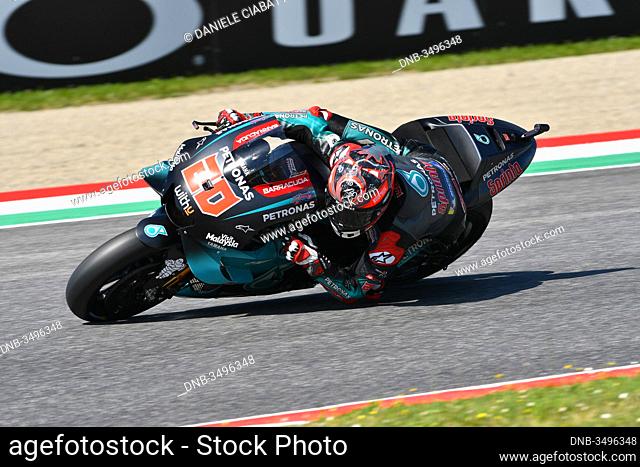 Mugello - Italy, 1 June: French Petronas Yamaha Srt Team rider Fabio Quartararo in action during 2019 GP of Italy of MotoGP on June 2019 in Italy
