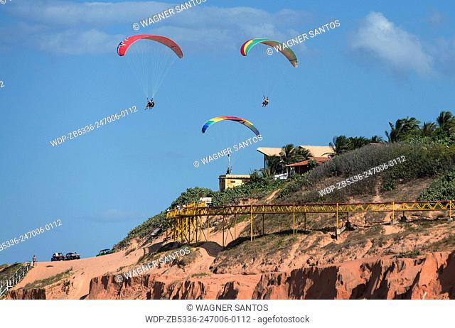 Paraglidind at Canoa Quebrada Beach, CE, Brazil