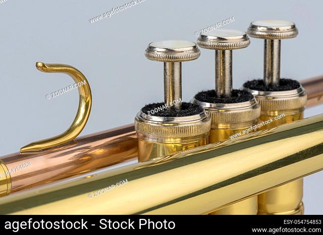 Detail picture of the musical instrument trumpet