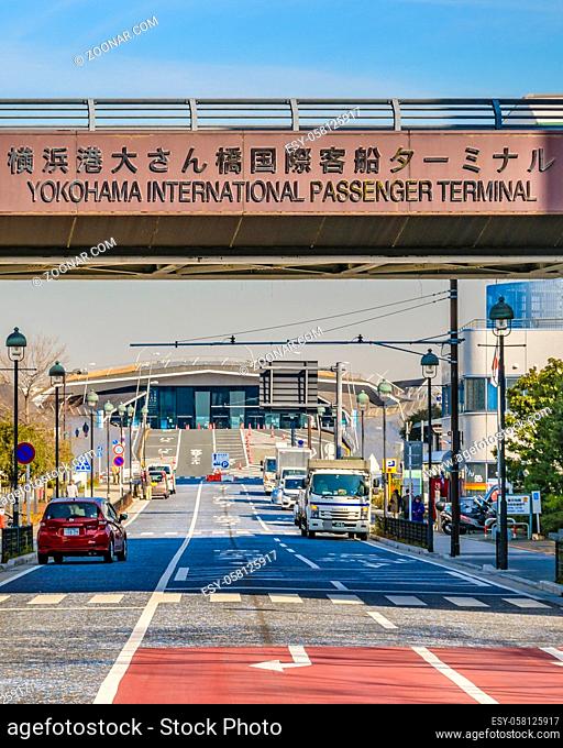YOKOHAMA, JAPAN, JANUARY - 2019 - Entrance of yokohama international passenger terminal building, yokohama, japan