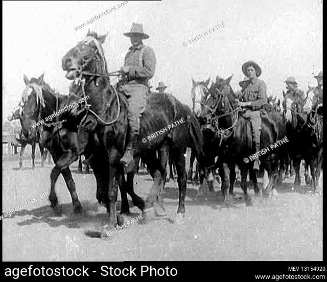 Soldiers On Horseback Riding Through Mesopotamia in the Ottoman Empire - Ottoman Empire, Turkey